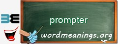 WordMeaning blackboard for prompter